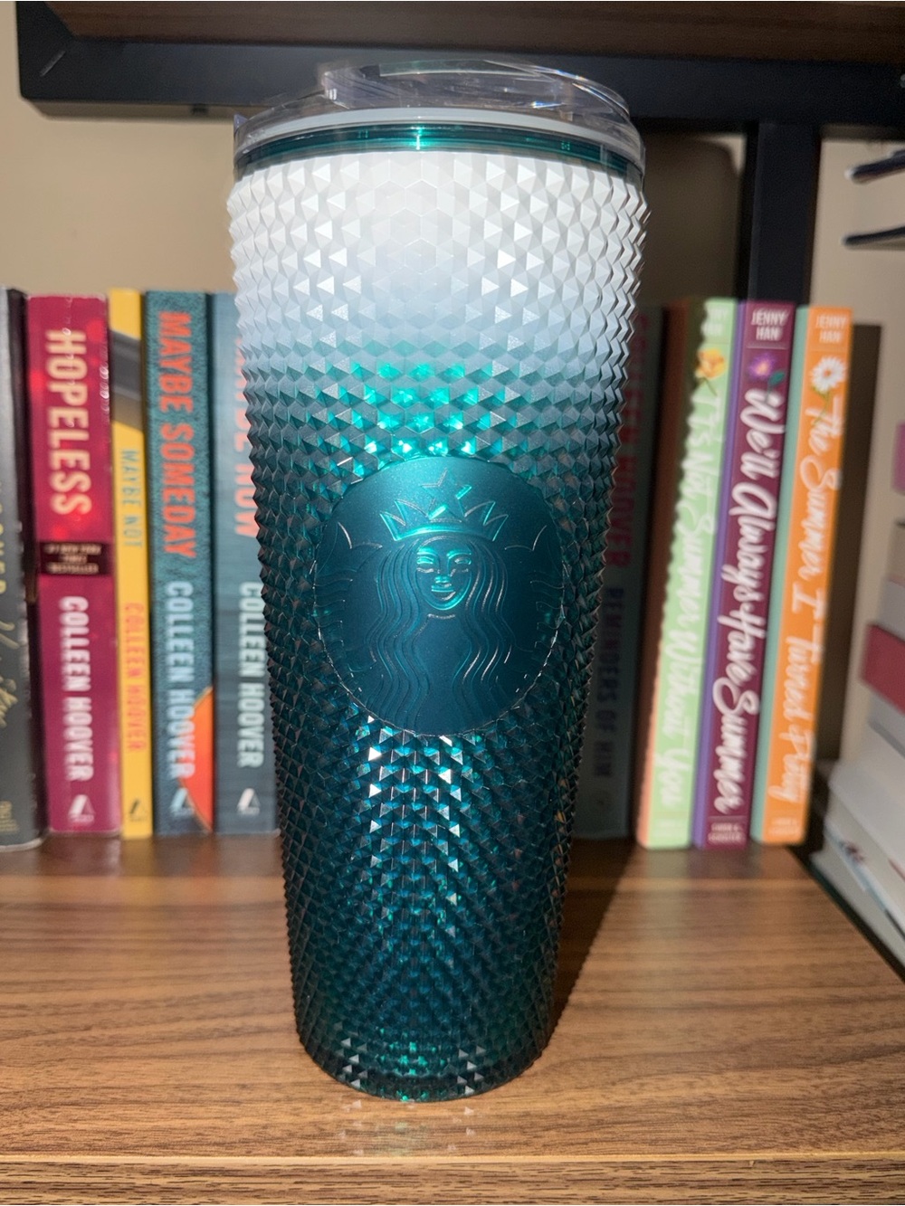 Starbucks Disneyland Teal Ombre Studded Tumbler - Teal and White
